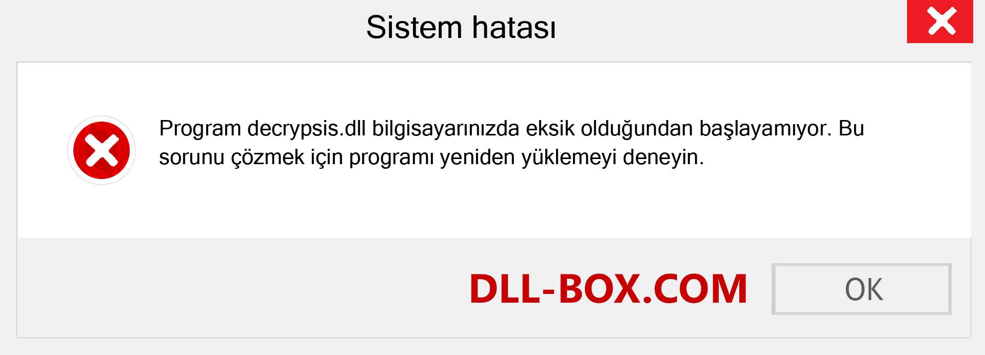 decrypsis.dll dosyası eksik mi? Windows 7, 8, 10 için İndirin - Windows'ta decrypsis dll Eksik Hatasını Düzeltin, fotoğraflar, resimler